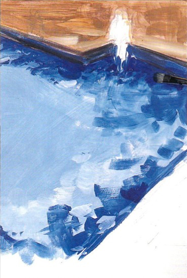 Рисуем воду в бассейне акриловыми красками шаг 3