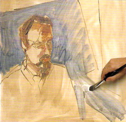Урок рисования портрета масляными красками - шаг 3
