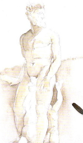 Рисуем канандашом статую шаг 5 поэтапного урока рисования