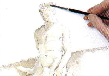 Рисуем канандашом статую шаг 6 поэтапного урока рисования
