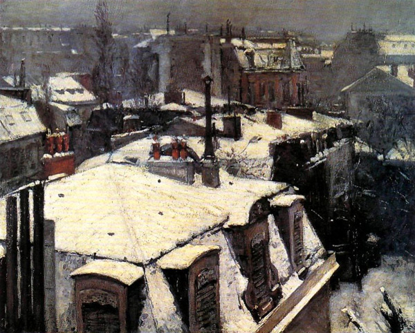 Густава Каилеботт «Вид на крыши» (1878)